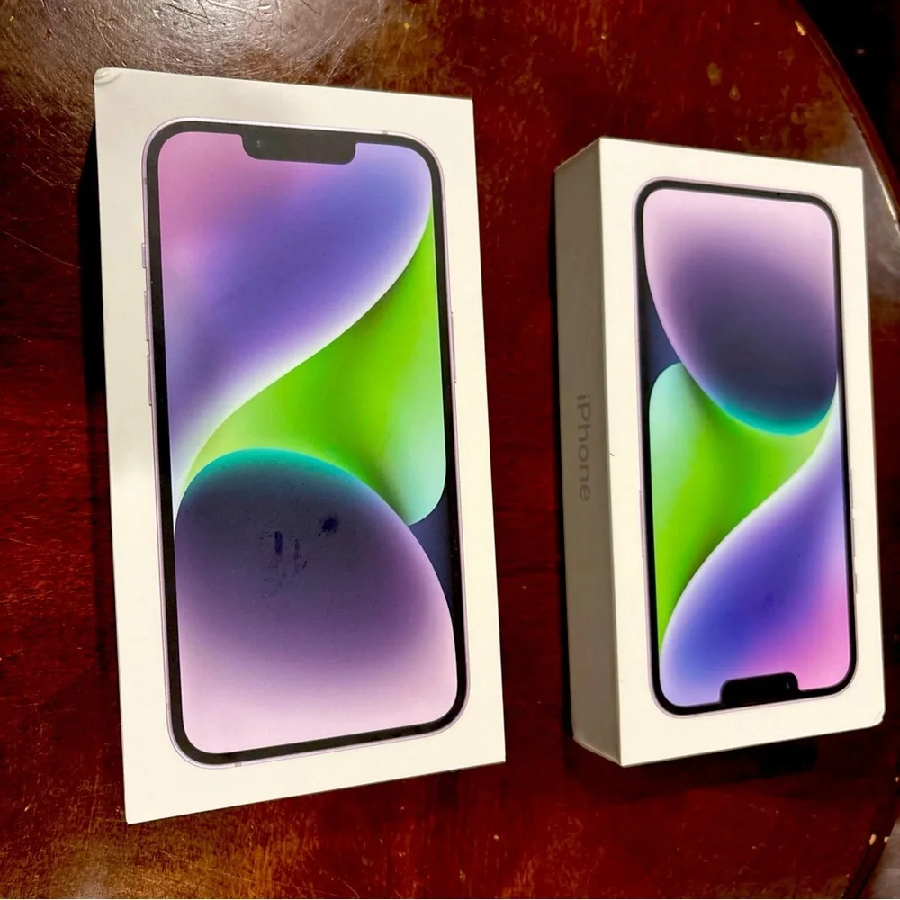 Lot of 2 Original Box for Apple iPhone 14 - Space Pink
